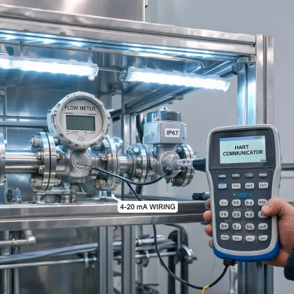 Inline flow meter on process skid
